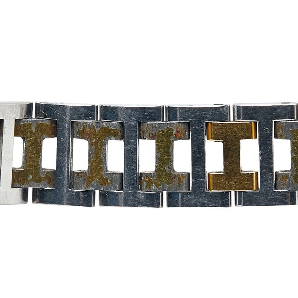 エルメス クリッパー 腕時計 CL4.220 クオーツ ホワイト文字盤 ステンレススチール メッキ レディース HERMES 【中古】