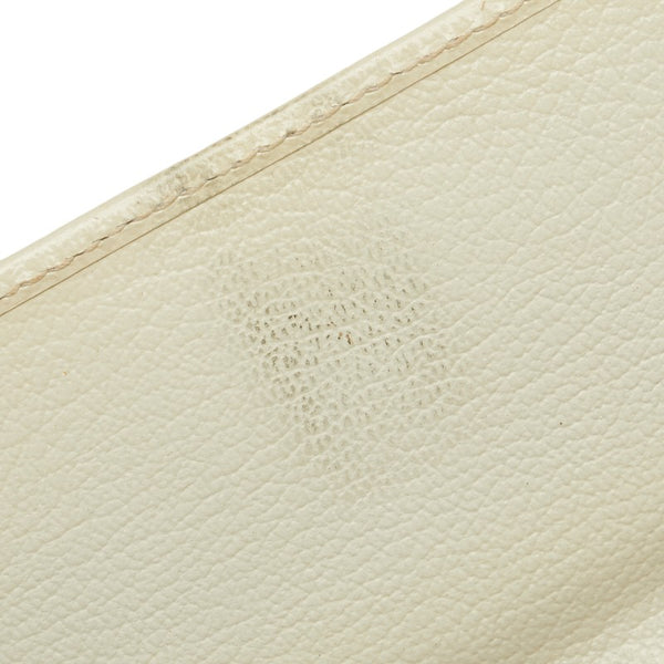 サルヴァトーレフェラガモ ガンチーニ ポーチ 化粧ポーチ ホワイト レザー レディース Salvatore Ferragamo 【中古】