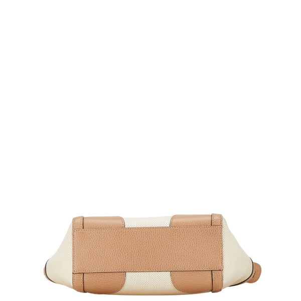 グッチ スウィングミニ ハンドバッグ ショルダーバッグ 2WAY 368827 ベージュ ブラウン キャンバス レザー レディース GUCCI 【中古】