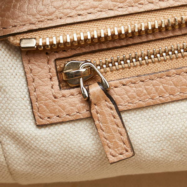 グッチ スウィングミニ ハンドバッグ ショルダーバッグ 2WAY 368827 ベージュ ブラウン キャンバス レザー レディース GUCCI 【中古】