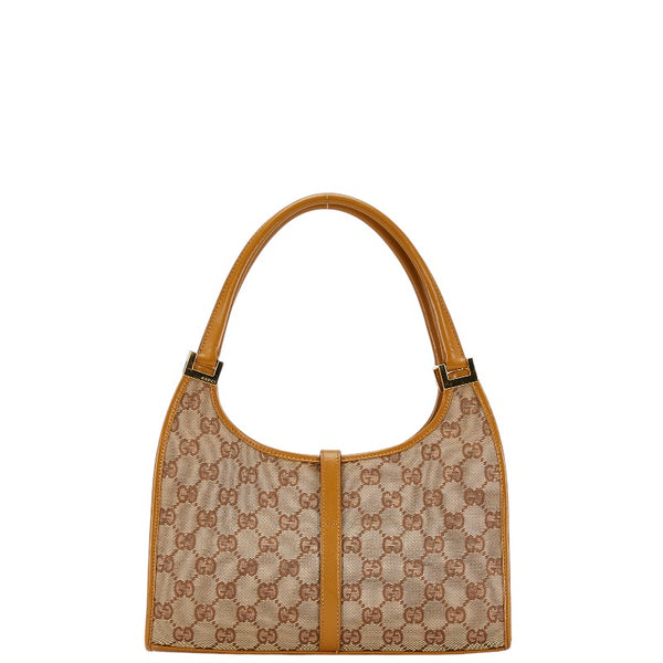 グッチ GGキャンバス ジャッキー ハンドバッグ 002.1068.2404 ベージュ ライトブラウン キャンバス レザー レディース GUCCI 【中古】