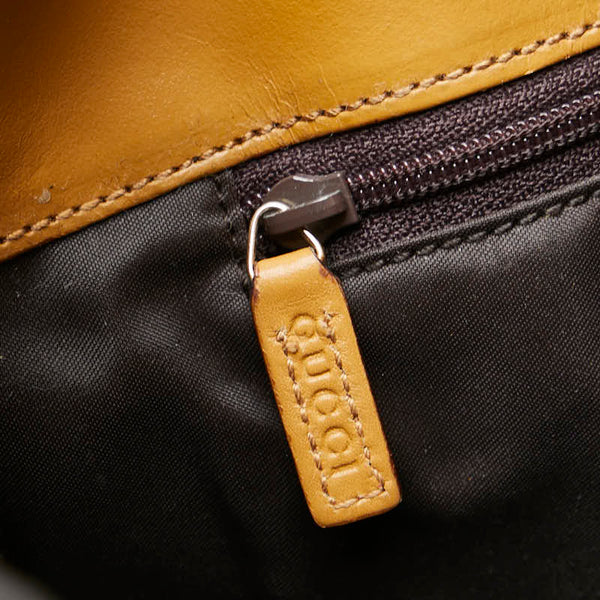 グッチ GGキャンバス ジャッキー ハンドバッグ 002.1068.2404 ベージュ ライトブラウン キャンバス レザー レディース GUCCI 【中古】