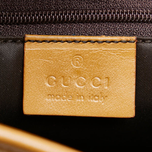 グッチ GGキャンバス ジャッキー ハンドバッグ 002.1068.2404 ベージュ ライトブラウン キャンバス レザー レディース GUCCI 【中古】