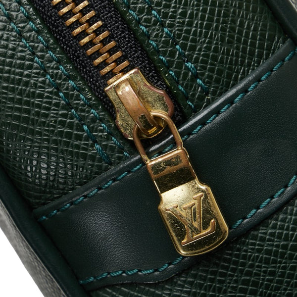 ルイ ヴィトン タイガ カルガ セカンドバッグ クラッチバッグ M30814 ダークグリーン エセピア レザー メンズ LOUIS VUITTON 【中古】