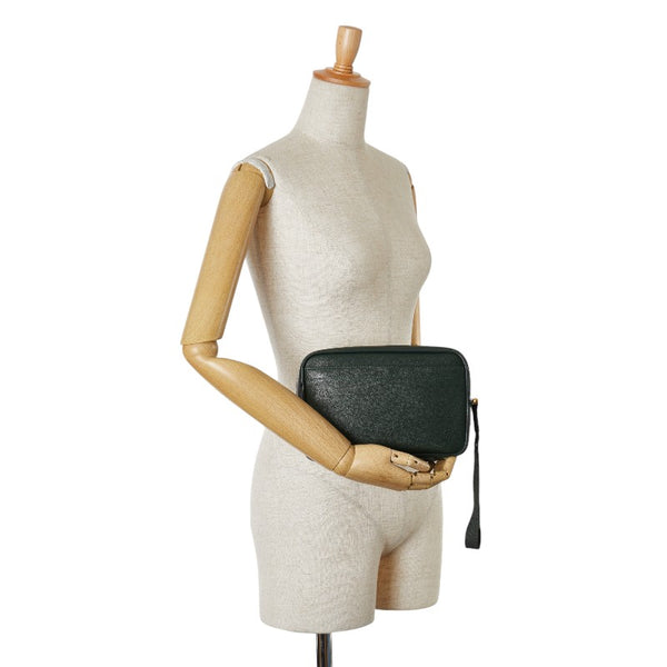 ルイ ヴィトン タイガ カルガ セカンドバッグ クラッチバッグ M30814 ダークグリーン エセピア レザー メンズ LOUIS VUITTON 【中古】