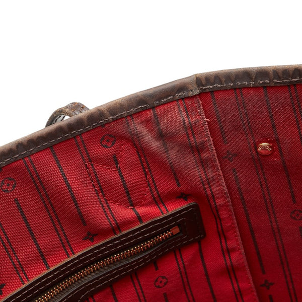 ルイ ヴィトン ダミエ ネヴァーフルMM ショルダーバッグ トートバッグ N51105 ブラウン PVC レザー レディース LOUIS VUITTON 【中古】