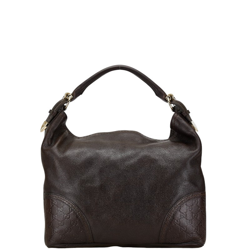 グッチ グッチシマ ワンショルダーバッグ 181514 ブラウン レザー レディース GUCCI 【中古】