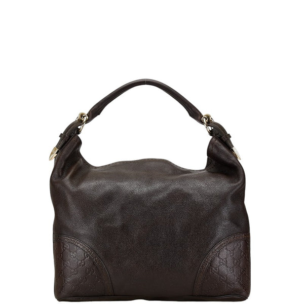 グッチ グッチシマ ワンショルダーバッグ 181514 ブラウン レザー レディース GUCCI 【中古】