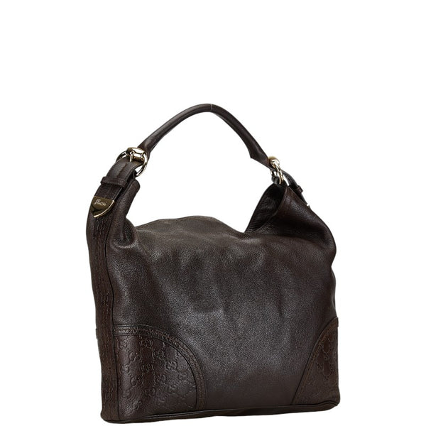 グッチ グッチシマ ワンショルダーバッグ 181514 ブラウン レザー レディース GUCCI 【中古】