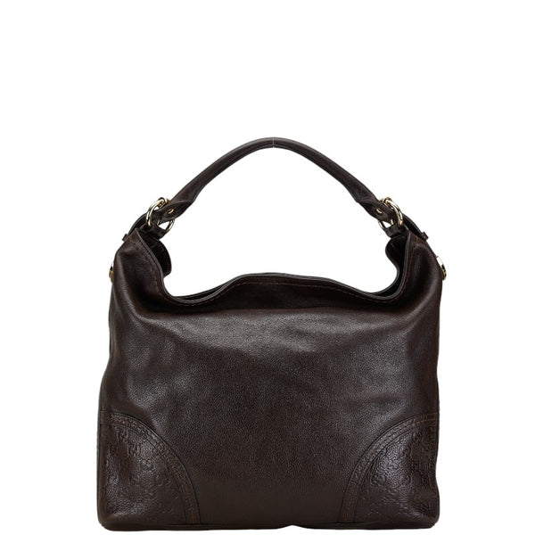 グッチ グッチシマ ワンショルダーバッグ 181514 ブラウン レザー レディース GUCCI 【中古】