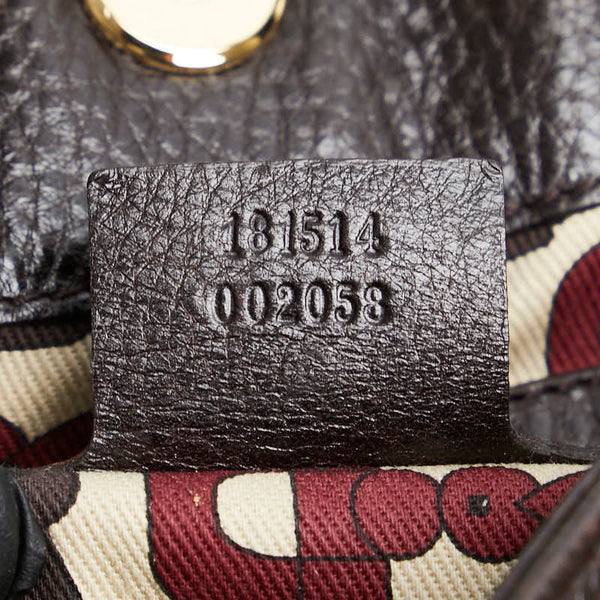 グッチ グッチシマ ワンショルダーバッグ 181514 ブラウン レザー レディース GUCCI 【中古】