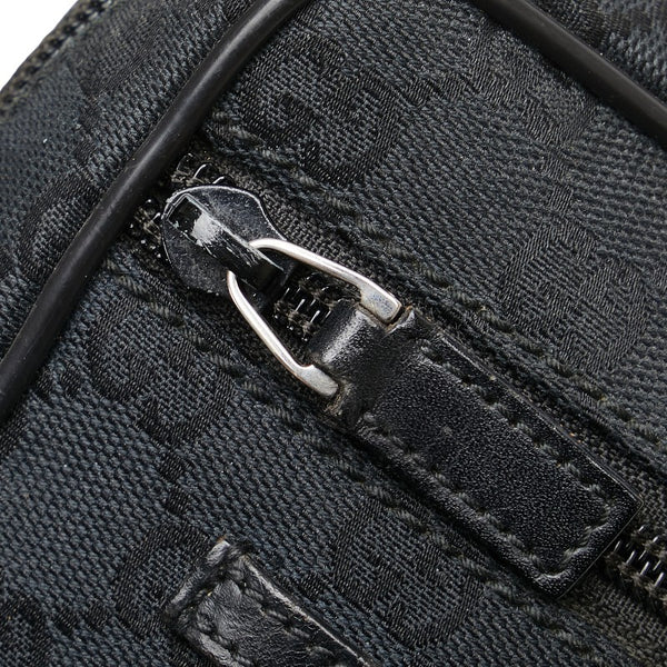 グッチ GGキャンバス ショルダーバッグ 018 1619 00 2113 ブラック キャンバス レザー レディース GUCCI 【中古】