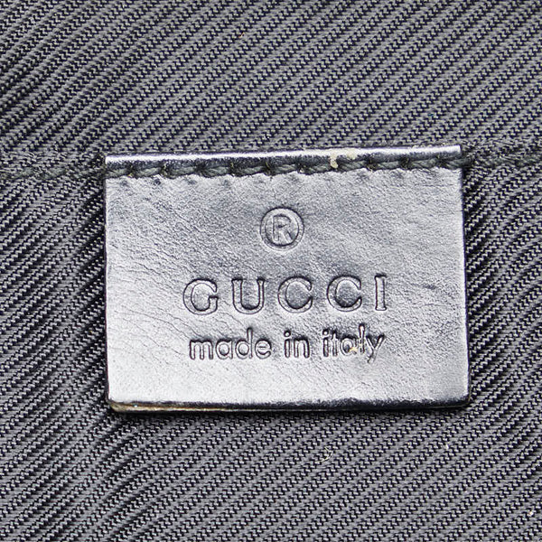 グッチ GGキャンバス ショルダーバッグ 018 1619 00 2113 ブラック キャンバス レザー レディース GUCCI 【中古】