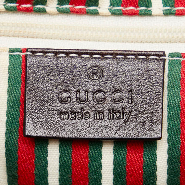 グッチ GGキャンバス インターロッキングG ハンドバッグ トートバッグ 169946 ベージュ ブラウン キャンバス レザー レディース GUCCI 【中古】