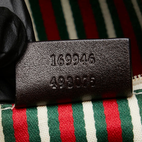 グッチ GGキャンバス インターロッキングG ハンドバッグ トートバッグ 169946 ベージュ ブラウン キャンバス レザー レディース GUCCI 【中古】