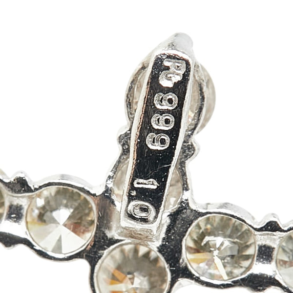 ノーブランド Pt1000 プラチナ ダイヤ1.00ct クロス 十字架 モチーフ ペンダントトップ レディース no brand 【中古】