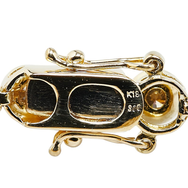 K18YG イエローゴールド ダイヤ3.00ct テニス ブレスレット レディース 【中古】