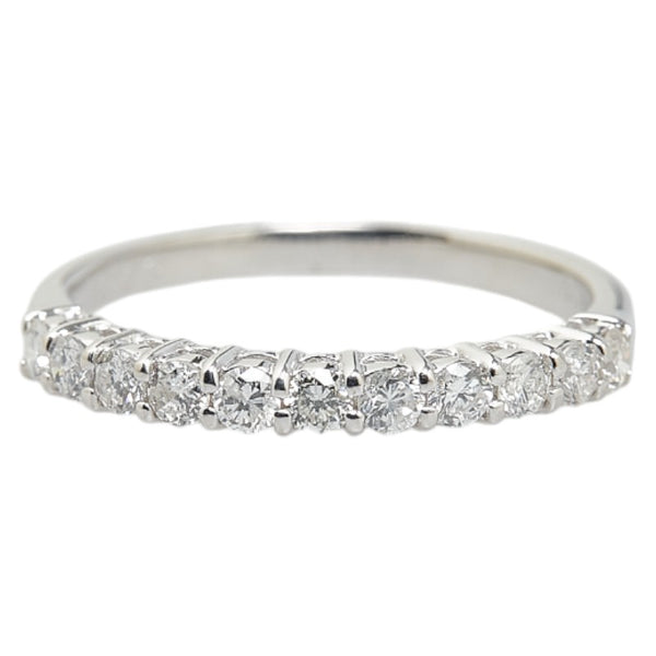 K9 ホワイトゴールド ダイヤ0.43ct ハーフエタニティ リング 指輪 レディース 13号 【中古】