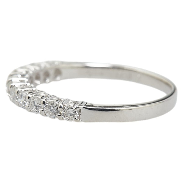 K9 ホワイトゴールド ダイヤ0.43ct ハーフエタニティ リング 指輪 レディース 13号 【中古】