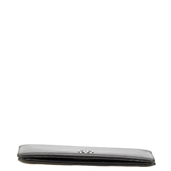 シャネル ココマーク セブルガ 長財布 ブラック シルバー キャビアスキン レディース CHANEL 【中古】