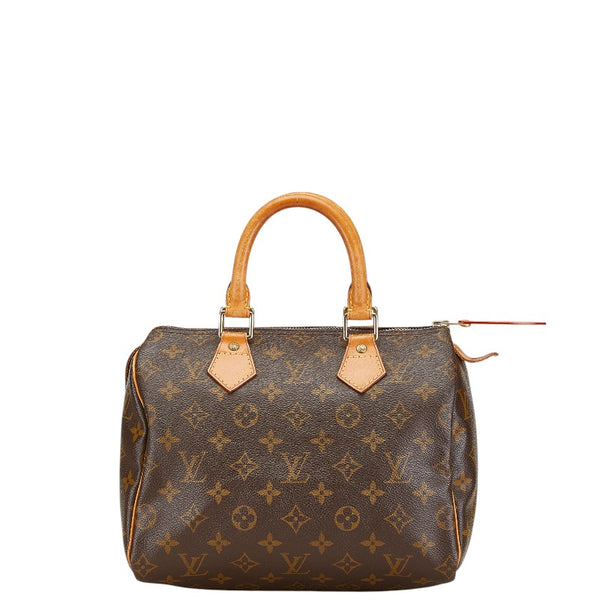 ルイ ヴィトン モノグラム スピーディ25 ミニボストンバッグ ハンドバッグ M41528 ブラウン PVC レザー レディース LOUIS VUITTON 【中古】