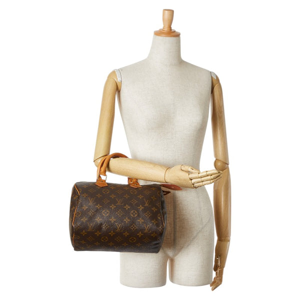 ルイ ヴィトン モノグラム スピーディ25 ミニボストンバッグ ハンドバッグ M41528 ブラウン PVC レザー レディース LOUIS VUITTON 【中古】