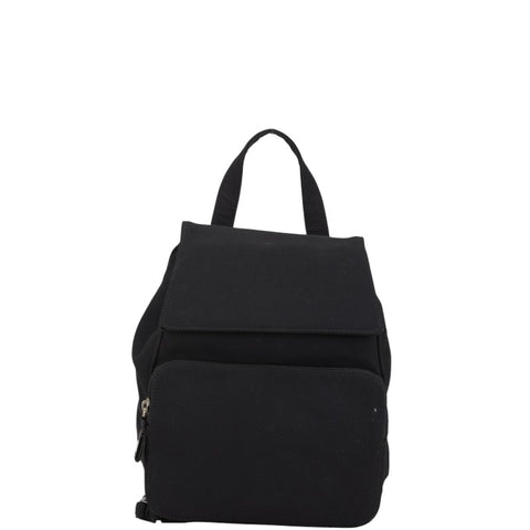 サルヴァトーレフェラガモ リュック バックパック ブラック キャンバス レディース Salvatore Ferragamo 【中古】