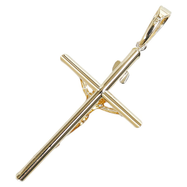 K18YG イエローゴールド INRI クロス 十字架 ペンダントトップ レディース 【中古】