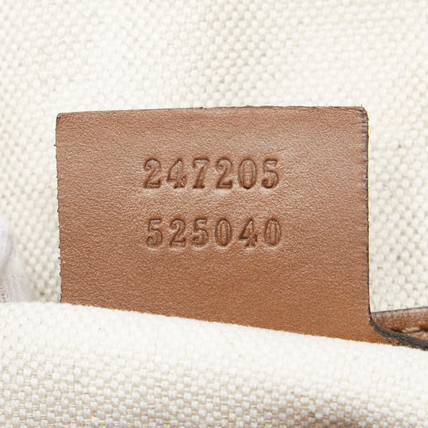 グッチ GGキャンバス ボストンバッグ ショルダーバッグ 2WAY 247205 ブラウン ピンク キャンバス レザー レディース GUCCI 【中古】