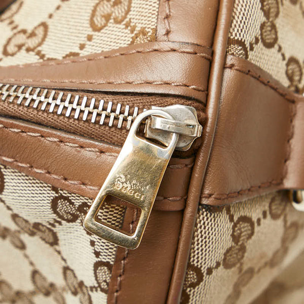 グッチ GGキャンバス ボストンバッグ ショルダーバッグ 2WAY 247205 ブラウン ピンク キャンバス レザー レディース GUCCI 【中古】