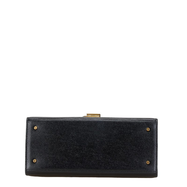 サンローラン YSLロゴ カサンドラ トップハンドル ミディアム ハンドバッグ ショルダーバッグ 2WAY 623931 ブラック レザー レディース SAINT LAURENT 【中古】