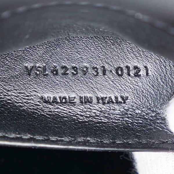 サンローラン YSLロゴ カサンドラ トップハンドル ミディアム ハンドバッグ ショルダーバッグ 2WAY 623931 ブラック レザー レディース SAINT LAURENT 【中古】