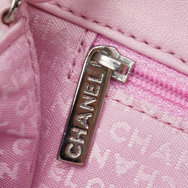 シャネル ココマーク チェーンミニハンドバッグ ピンク ブルー マルチカラー ツイード レザー レディース CHANEL 【中古】