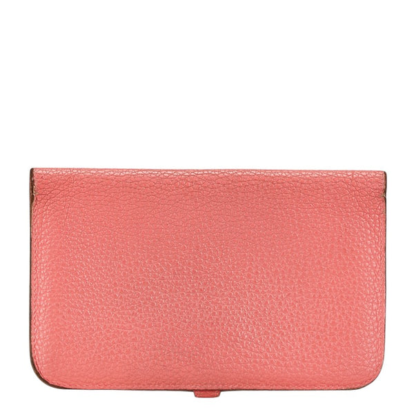 エルメス ドゴンGM 長財布 ローズアザレ エバーカラー レディース HERMES 【中古】