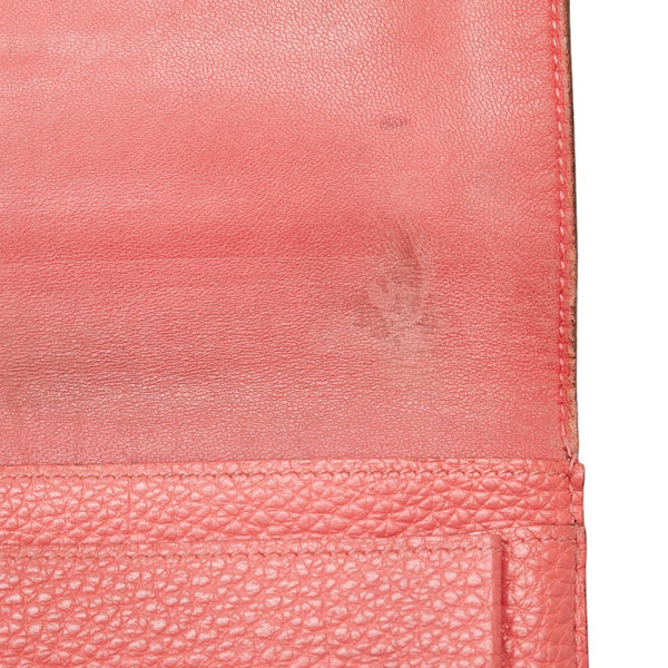 エルメス ドゴンGM 長財布 ローズアザレ エバーカラー レディース HERMES 【中古】