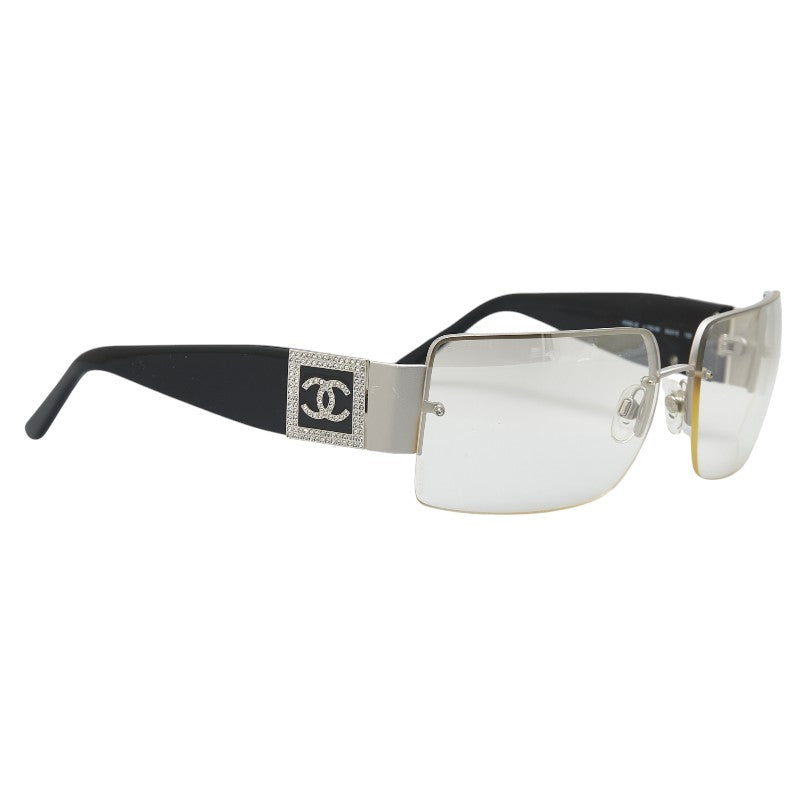 シャネル ココマーク ラインストーン サングラス ブラック プラスチック レディース CHANEL 【中古】