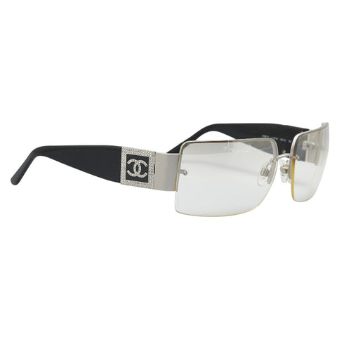 シャネル ココマーク ラインストーン サングラス ブラック プラスチック レディース CHANEL 【中古】