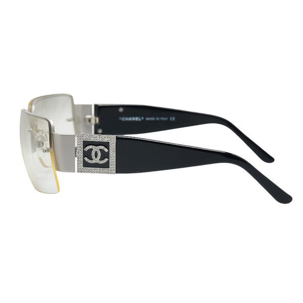シャネル ココマーク ラインストーン サングラス ブラック プラスチック レディース CHANEL 【中古】
