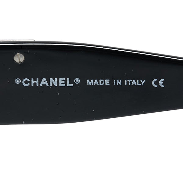 シャネル ココマーク ラインストーン サングラス ブラック プラスチック レディース CHANEL 【中古】