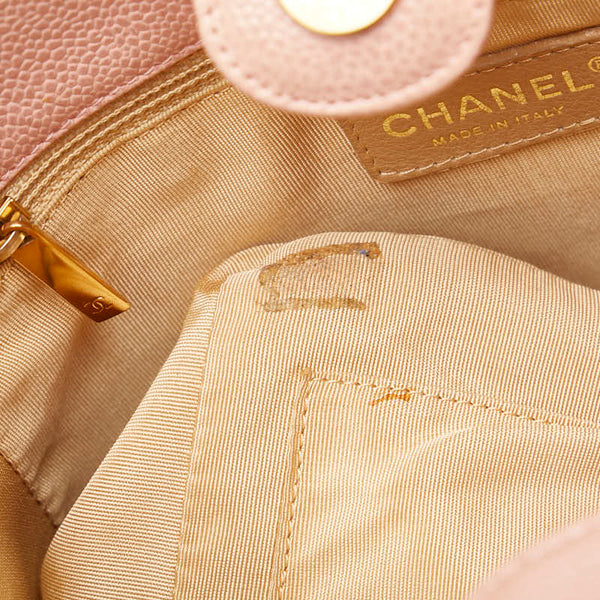 シャネル ココマーク チェーン トートバッグ ショルダーバッグ ピンク キャビアスキン レディース CHANEL 【中古】