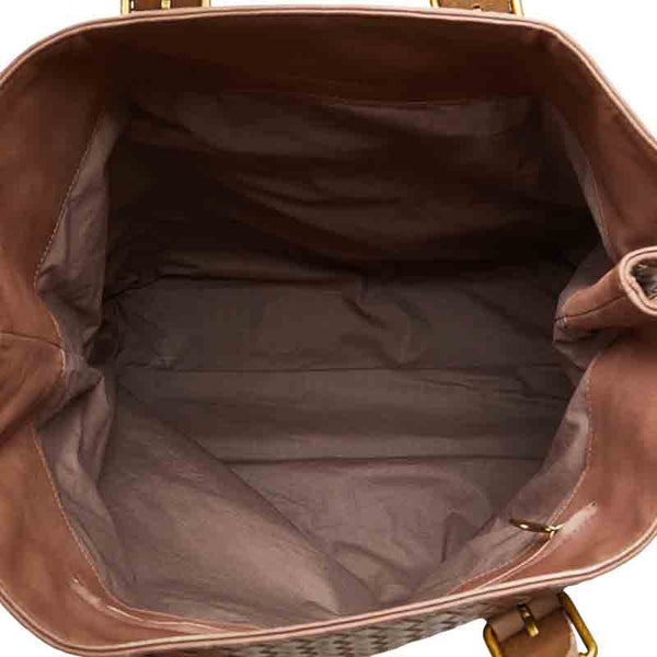 ボッテガヴェネタ イントレチャート トートバッグ ショルダーバッグ 169612 ブラウン レザー レディース BOTTEGAVENETA 【中古】