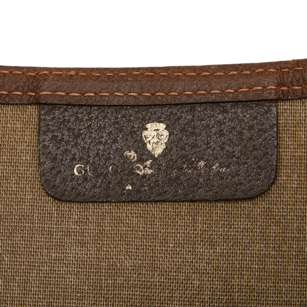 グッチ GGスプリーム シェリーライン オールドグッチ  トートバッグ ショルダーバッグ 89 02 003 ベージュ ブラウン PVC レザー レディース GUCCI 【中古】