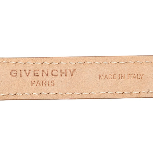 ジバンシー チェーン ベルト サイズ:70 ベージュ シルバー ステンレススチール レザー レディース Givenchy 【中古】
