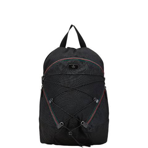 グッチ シェリーライン リュック バックパック 122349 ブラック ナイロン レディース GUCCI 【中古】