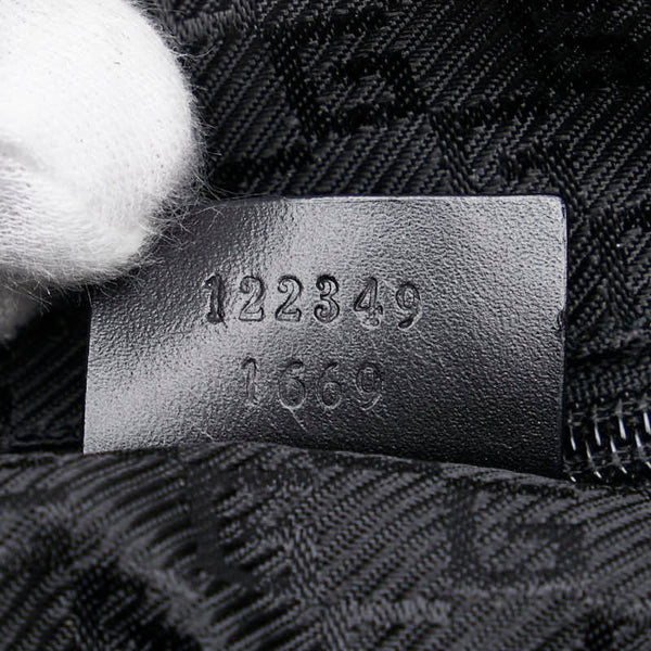 グッチ シェリーライン リュック バックパック 122349 ブラック ナイロン レディース GUCCI 【中古】