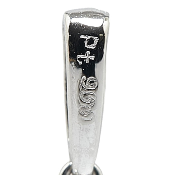 Pt900 プラチナ エメラルド0.15ct ダイヤ0.15ct ティアドロップ モチーフ ペンダントトップ レディース 【中古】