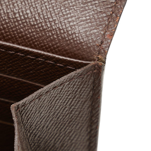 ルイ ヴィトン ダミエ ポルトフォイユ サラ 長財布 N61734 ブラウン PVC レザー レディース LOUIS VUITTON 【中古】