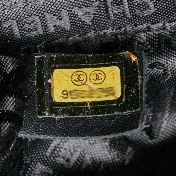 シャネル ココマーク  チェーン トートバッグ ハンドバッグ ブラック コットン レディース CHANEL 【中古】