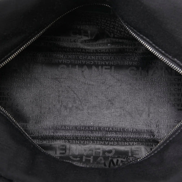シャネル ココマーク  チェーン トートバッグ ハンドバッグ ブラック コットン レディース CHANEL 【中古】