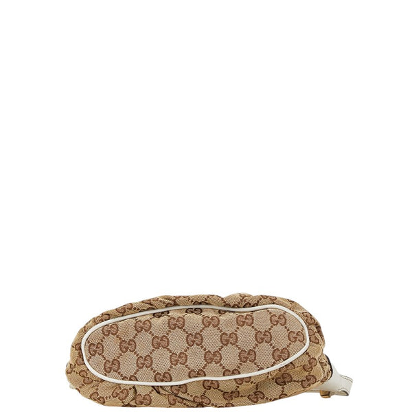 グッチ GGキャンバス ハンドバッグ ショルダーバッグ 224093 ベージュ ブラウン キャンバス レザー レディース GUCCI 【中古】